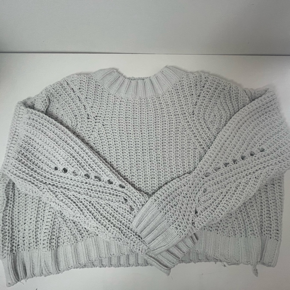White Crochet Sweater